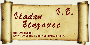 Vladan Blažović vizit kartica